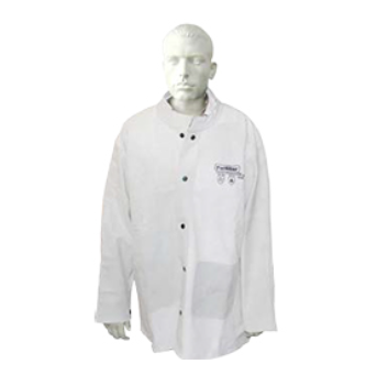 Welders Jacket, Flame Retardant Cotton or Leather, Full Torso & Arm Protection, Breathable, Reinforced Seams, Certified PPE for Welding Safety